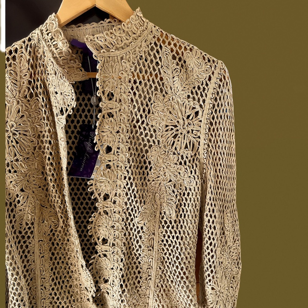 RARE- Ralph Lauren Women’s Collection/Purple Label Georgia Lamb Suede Jacket - Picture 5 of 11
